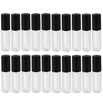 

Black 1.2ML Protable Empty Clear Lip Gloss Tube Lip Balm Bottle Makeup Container Pack of 20