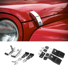 SHINEKA 2 Color Metal Cubierta Del Motor de Cerradura de tapa Del Cierre con Llave de Bloqueo para Jeep Wrangler JK