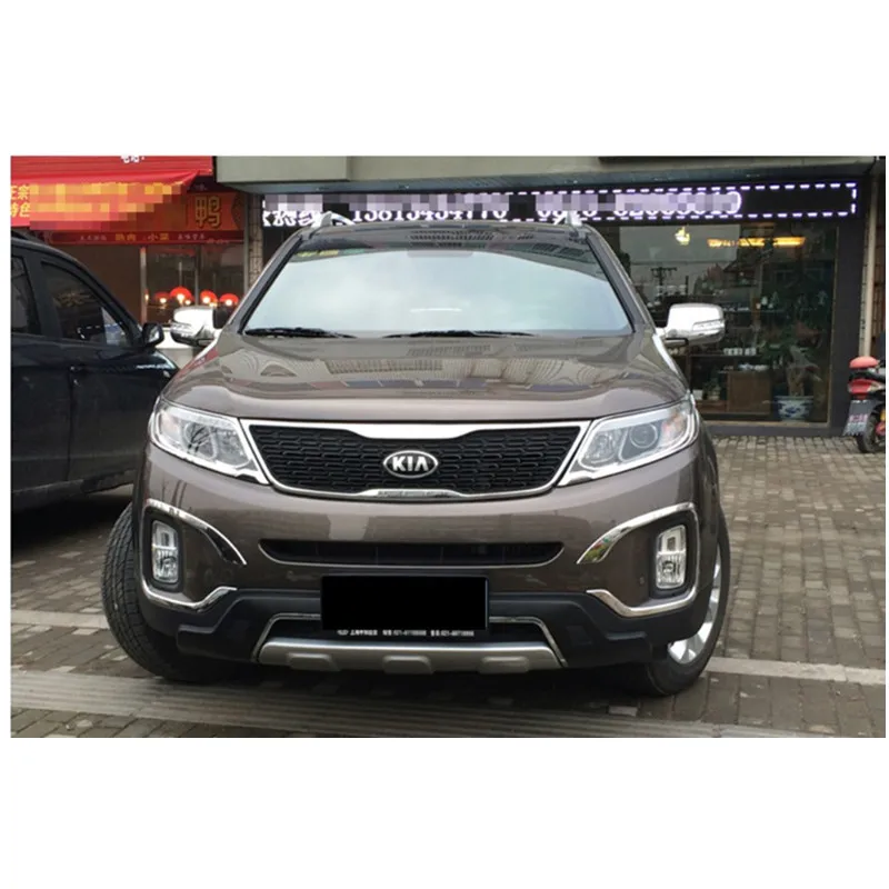 Для KIA SORENTO 2013 2015 большой серебряный грузовой Задний защитный бампер спортивного