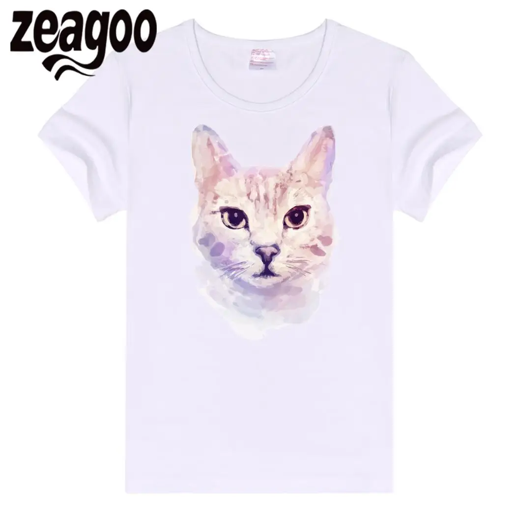 Zeagoo тонкий Повседневное экипаж шеи Для женщин Fit мягкий короткий рукав Футболка