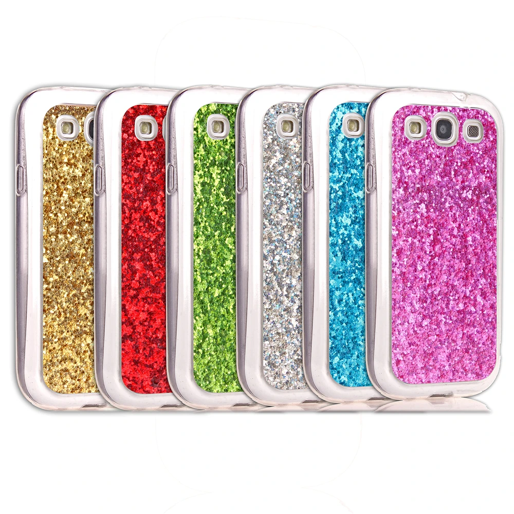 Luxury Bling Sequins Paillettes Edge Coverage Soft TPU Case Cover For Samsung Galaxy S3 S4 Mini S6 Note 5 J5 j7 Prime |