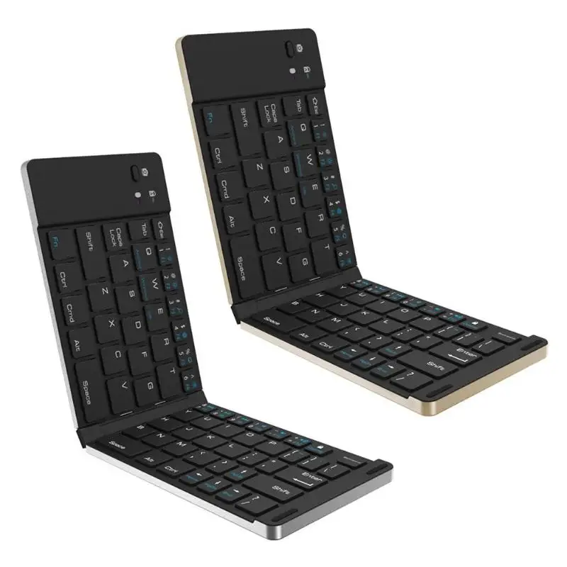 

Aluminium Alloy Folding Bluetooth Keyboard Foldable Bluetooth 3.0 Wireless Keypad for iOS Android Windows Systems PC Tablet
