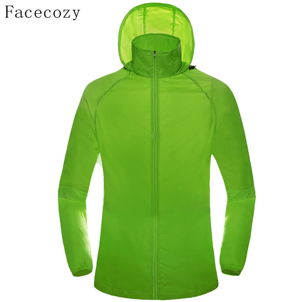 Facecozy الرجال والنساء الربيع في الهواء الطلق للماء مقنعين سترة سريعة الجافة المشي التخييم تنفس رقيقة الصيد المشي الملابس Facecozy الرجال والنساء الربيع في الهواء الطلق للماء مقنعين سترة سريعة الجافة المشي التخييم تنفس رقيقة الصيد المشي الملابس