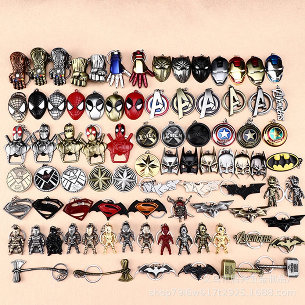 HIYONG Marvel Мстители брелок Капитан Америка щит Халк в форме маски Бэтмена брелки