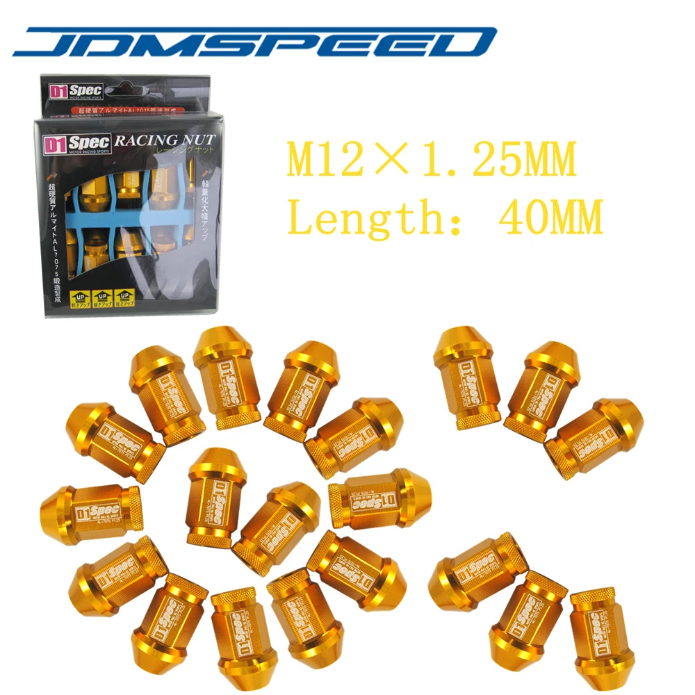 Xpower 20 шт/комплект универсальные D1 SPEC JDM RACING 40 мм Колесные гайки M12X1.25 подходят для