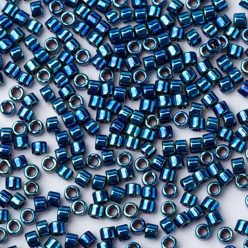 DB32 (3) Taidian 110 Miyuki Delica Glass Seedbeads For Native American Bead Work Metallic Medium Bronze Iris DB29  35Gramslot