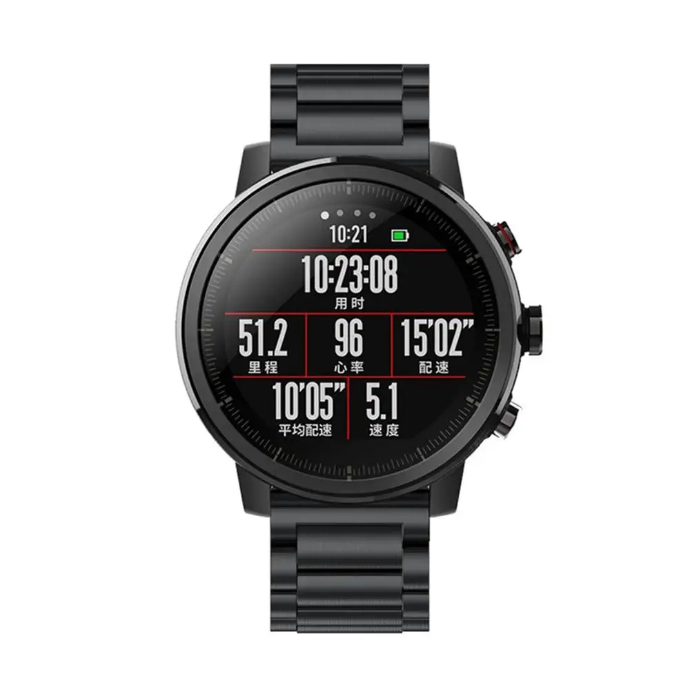 Универсальный 22 мм металлический холст замена часы браслет ремешок для Xiaomi Huami Amazfit Pace Stratos для samsung gear S3
