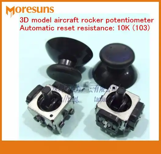 1pcs Small Joystick Potentiometer with hat Game Aircraft Model Joystick 10K Automatic Reset