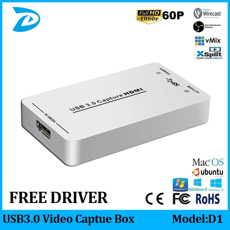 USB 3 0 60fps HDMI к USB3.0 устройство для захвата видео потоковое Потоковое вещание 1080P