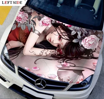 

LEFT SIDE Car Stickers Eco-Friendly Vinyl Cartoon Car Sticker Customize the Size to Suit all Vehicles Bonnet No Color Fading