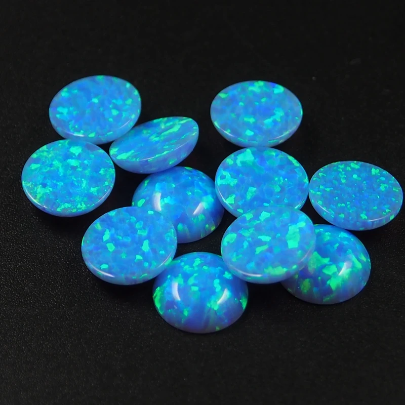 Creato Opale Perline Op06 Blue Fire 3Mm Flatback Cabochon Stone