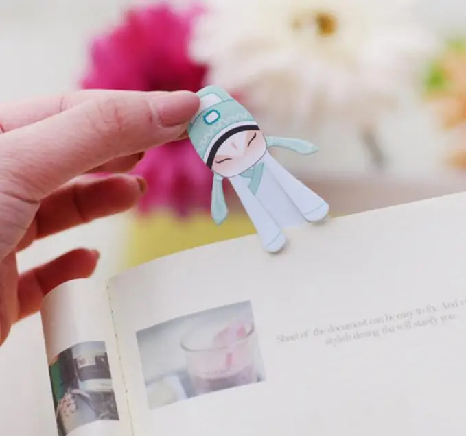 Forma dos Desenhos Marcador de Papel dos Artigos de Papelaria Acessórios de Escritório Bonito Lote Animados Livro Marca Material Escolar Bookmarks Estilo Chinês 50 Pçs - 6 High Quality Material escolar e de escritório