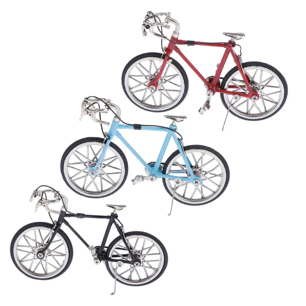 Creative Metal Fixed Gear Model Bicycle Figurine, Home Decor Collectible Gifts for Bike Lovers or Kids - 3 Colors