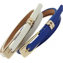 hot sale Fashion Thin Leather Narrow Waistband Belt Women Skinny Waist Belt for Lady Girl hot sale Fashion Thin Leather Narrow Waistband Belt Women Skinny Waist Belt for Lady Girl