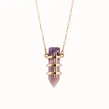 2016 New Fashion Brand Necklace Natural Quartz Stone Legend Pendant Necklace Dot Jewelry Holiday Gift Accessories