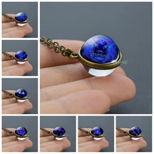 12 Созвездие свитер цепи стеклянный шар кулон ожерелье Знак зодиака ювелирные изделия для мужчин женщин Подарки Leo весы Скорпион Козерога