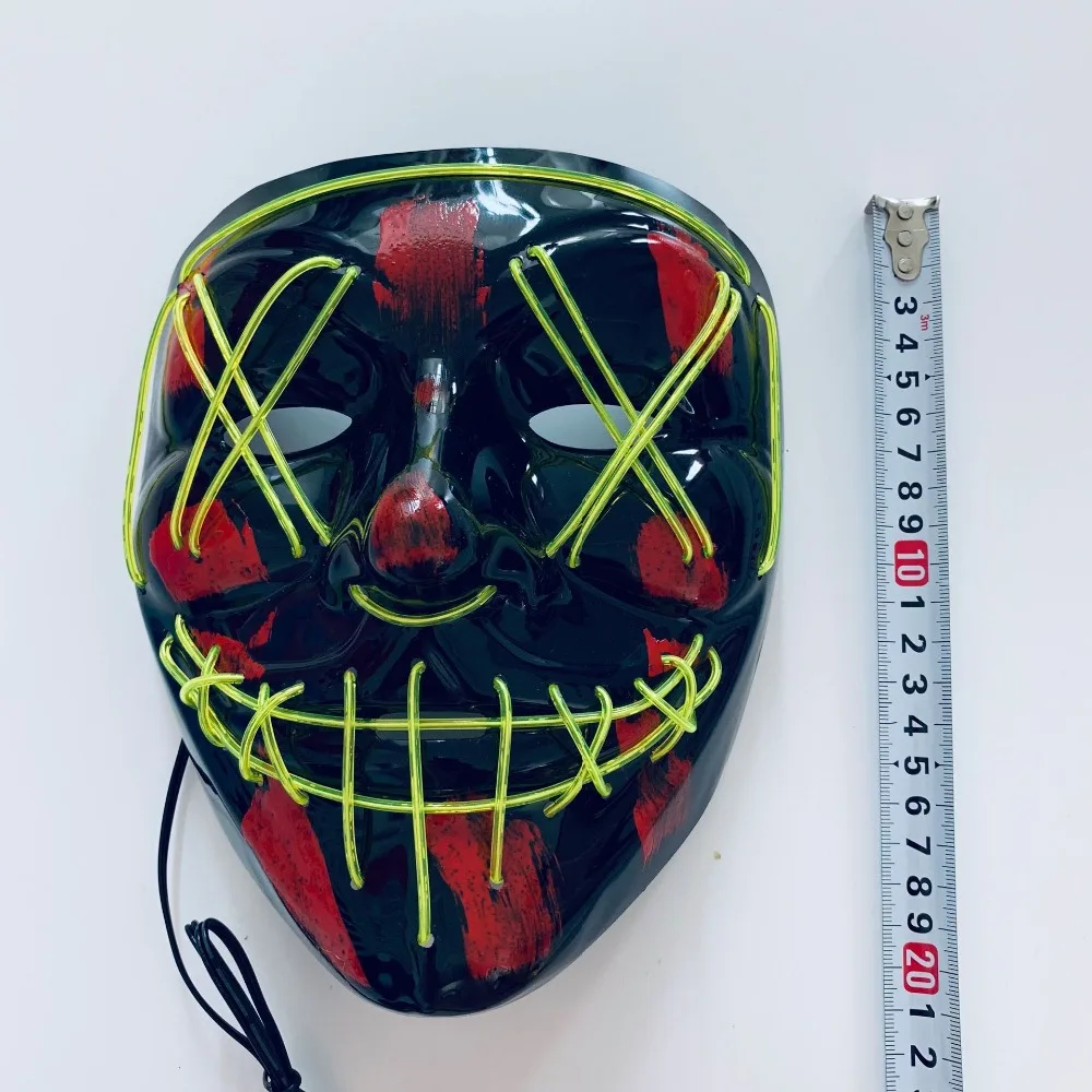 200 шт., маска на Хэллоуин, светодиодный светильник, Вечерние Маски, маска для продувки, веселые маски, праздничные Вечерние Маски для игр