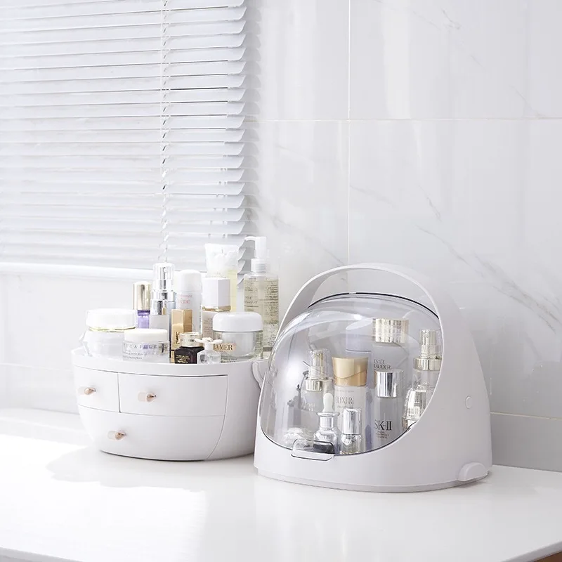 Dresser Bathroom Plastic Cosmetics  Storage Box Desktop Remote Control Drawer Desk Shelf Debris Box Plastic Makeup Box Home Desk
