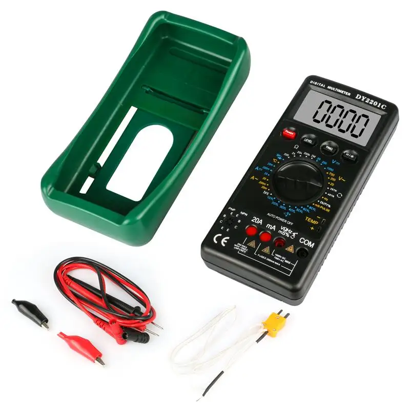 DUOYI DY2201C Digital Multimeter Engine RPM Voltage Resistance Automotive Diode Ignition  Circuit Tester Switching Ohm Volt Amp