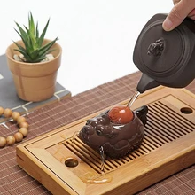 Розовый отважный солдат Фиолетовый Глиняный чай для домашних животных, китайский чай кунг-фу, аксессуары, чайный сервиз на вкус ручной работы, украшения для чайной церемонии