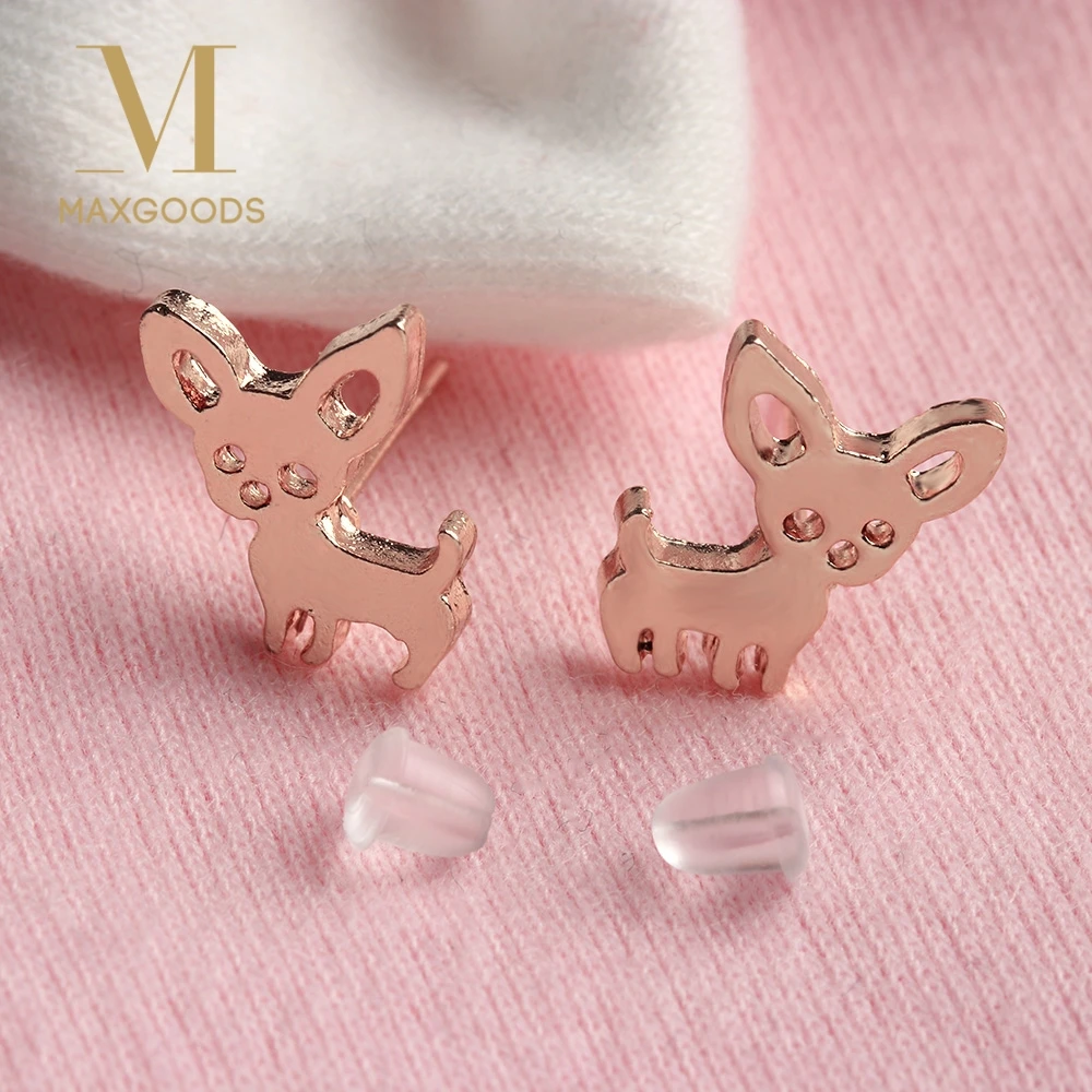 1 Pair Cute Dog Studs Earring for Women Girls Love Pet Jewelry Animal