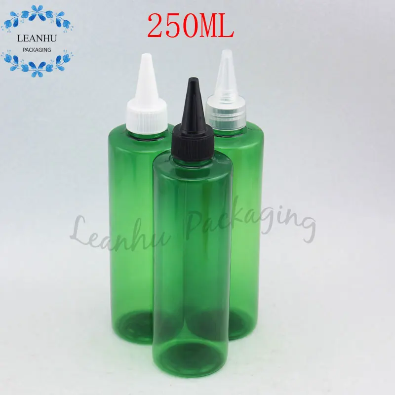 250ml Green Plastic E Jam Containers,Refillable Lotion Cream Bottle