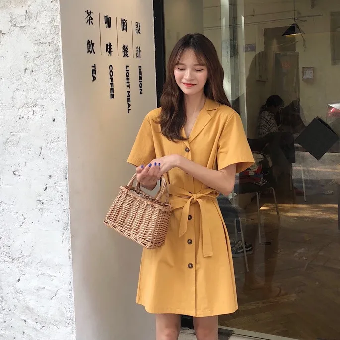 Mihoshop Ulzzang Корейская женская модная одежда летнее желтое базовое простое