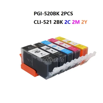 

XIMO Hot sale!2 sets of PGI-520 CLI-521 Chipped ink cartridge with ink, ready to use,free postage