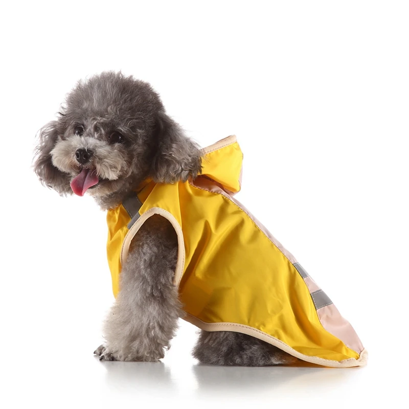 Плащ для домашних животных водонепроницаемая куртка с капюшоном куртка пончо дождевик для собак дождевик для маленьких средних и больших собак