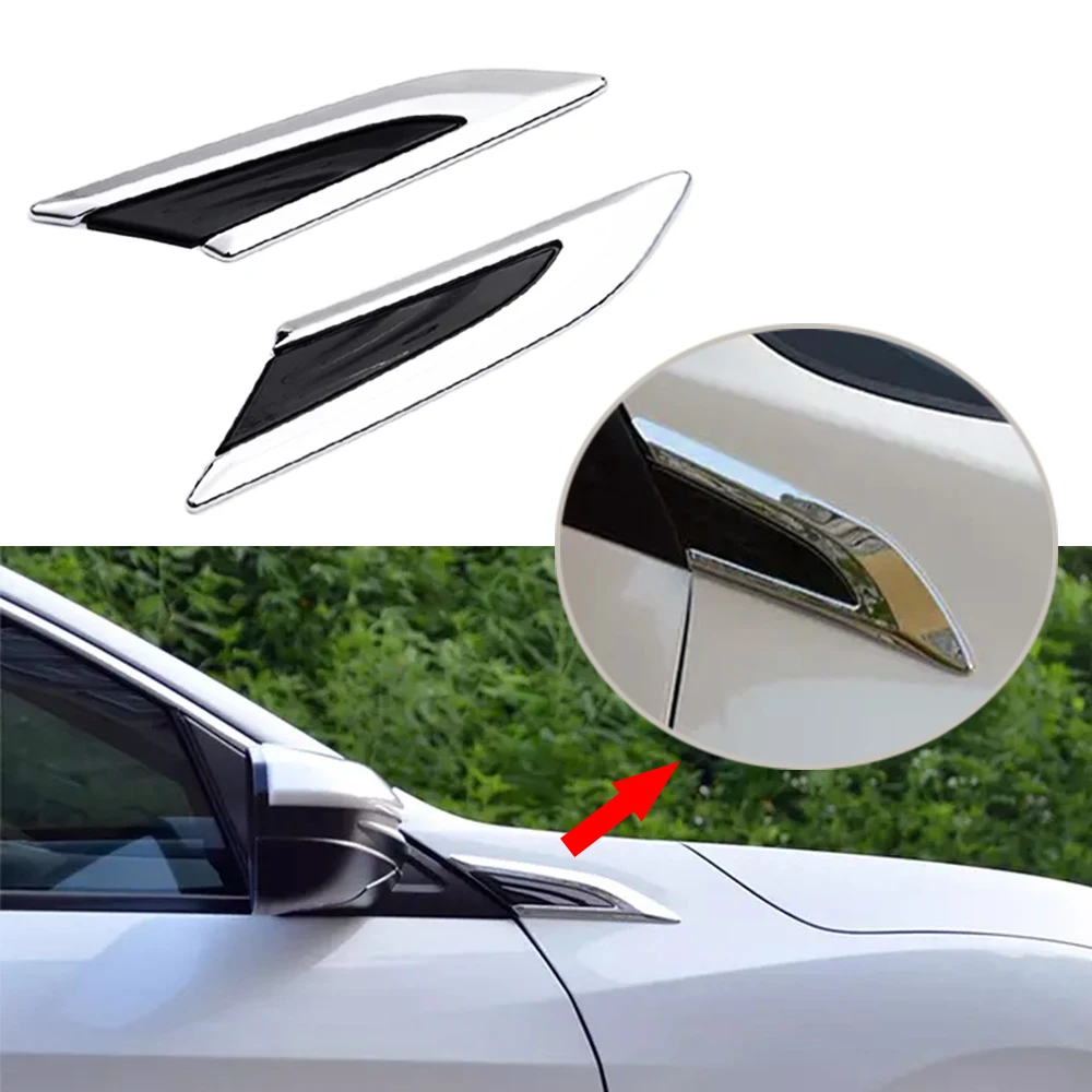 

JEAZEA Car Vent Fender Cover Side Air Flow Intake Grille Duct Hood Decal Sticker Fit For Honda for Civic 2016 2017 Car-Styling