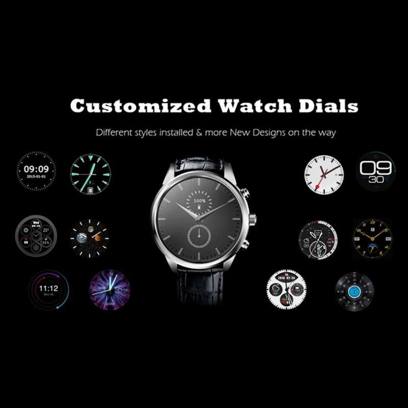  3G smart phone watch Android 5.1 MTK6580 1G RAM 8G ROM 1.39'' OLED screen Email GPS WIFI heart rate