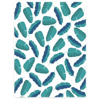 

HommomH Blanket Throw Comfort Warm Soft Plush Throw For Sofa Leaf Design Tropical Plant Green 1