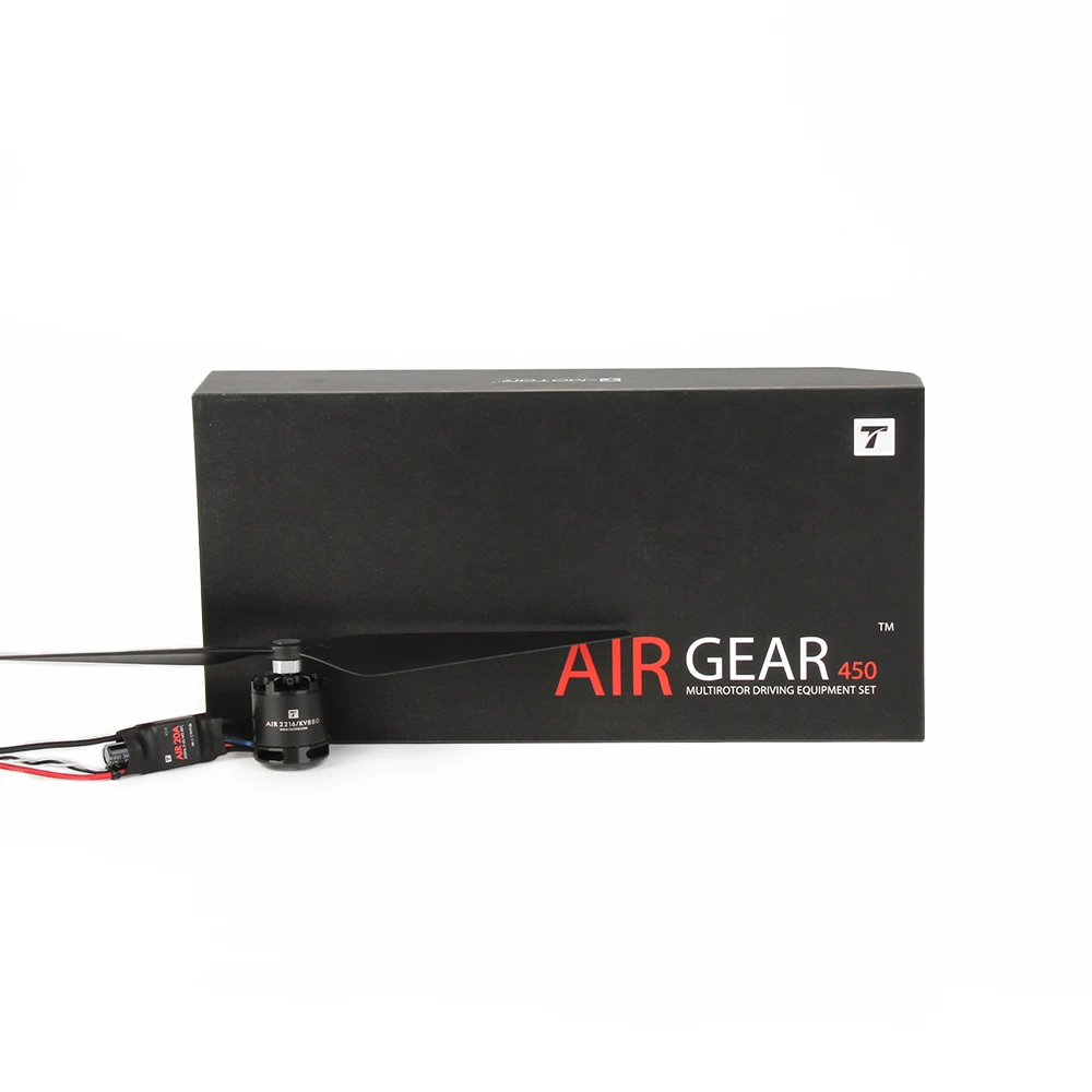 T-MOTOR AIR GEAR 450 II COMBO 2216 KV920 мотор + T1045 + AIR 20A ESC для начинающих радиоуправляемых дронов и шоу thumbnail 2