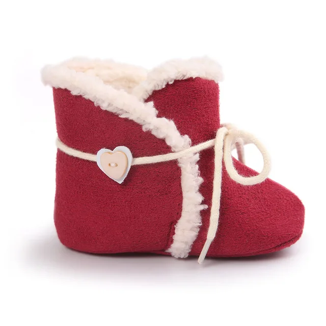 Brand Winter Snow Cotton Boot Toddler Baby Moccasins With Fur Warm