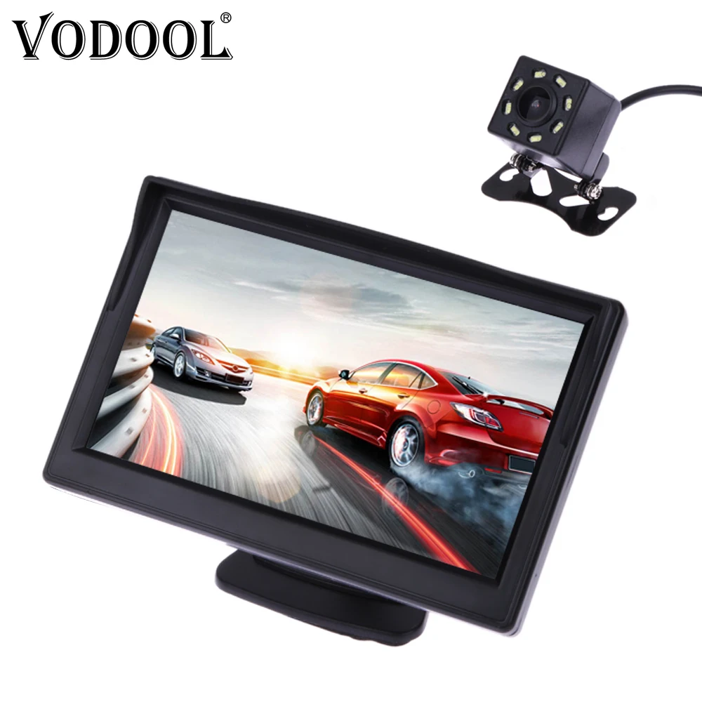 NIGHT VISION CAM REVERSING CAMERA CAR REAR VIEW KIT 4.3/" TFT LCD MONITOR