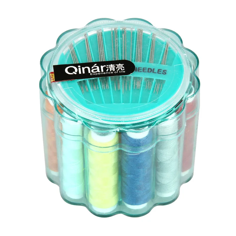 Thread Threader Needle Tape Measure Scissor Thimble Storage Box Sewing