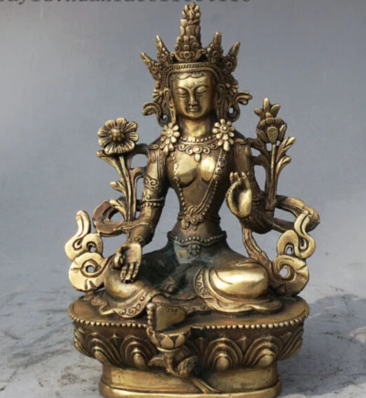 SUIRONG 524+++Tibet Buddhism Bronze Green Tara Mahayana Buddhism