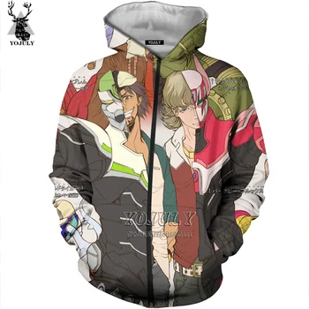 

YOJULY 3D Print Unisex Anime TIGER & BUNNY Zipper Hoodies Sweatshirts Pullover Casual Hip Hop Jacket Coat Streetwear A643