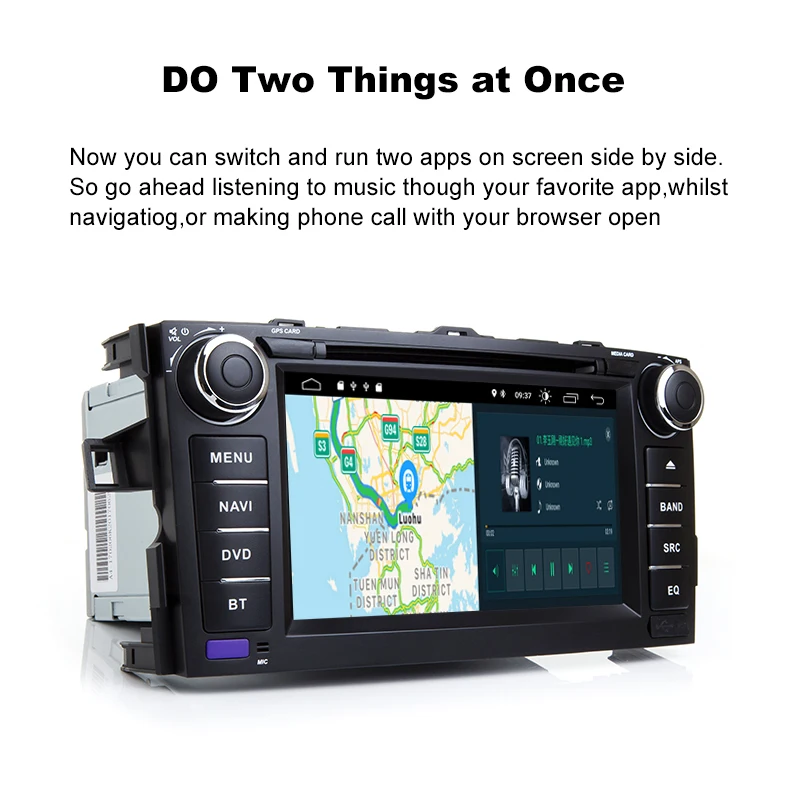 Best IPS 2 din Android 9.0 Car DVD Player For TOYOTA AURIS Altis COROLLA 2012 2013 GPS radio navigation screenstereo multimedia Audio 3