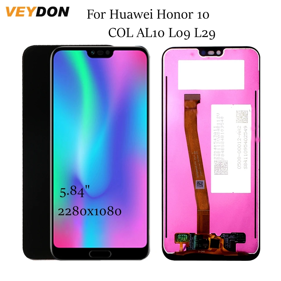 

For Huawei Honor 10 LCD Display Touch Screen Digitizer With Frame For Huawei Honor 10 COL AL10 L09 L29 With FingerPrint Screen