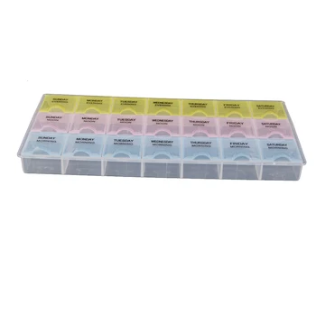 

Plastic Weekly Tablet Pill Box Holder Medicine Storage Case Container