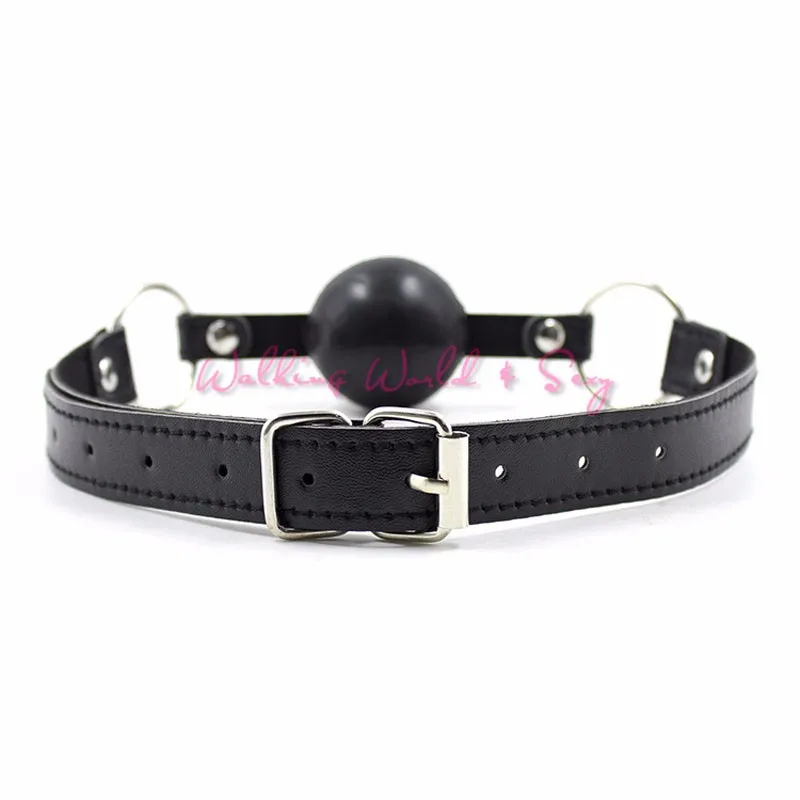 Soft Slionce Mouth Ball Gag Leather Strap Slave Harness Bondage Mouth Stuffed Fixation Restraints Aid Adult Game Sex Products (11)
