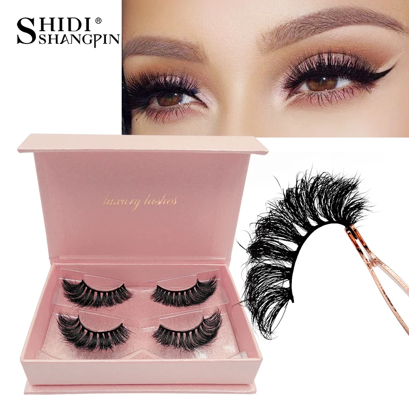 

SHIDISHANGPIN 3d eyelashes mink lashes mink natural long cilios hand made false eyelashes natural fluffy fake lashes luxury #802
