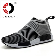 LEOCI New Arrival 2016 Summer Running Shoes For Men Sport Shoes High Top Slip On Shoes