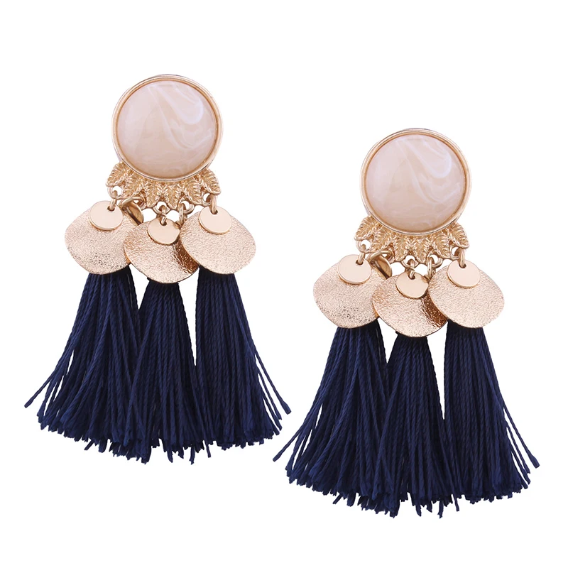 

Sale Sequins Bohemian Tassel Drop Earrings for Women Statement Fashion Jewelry