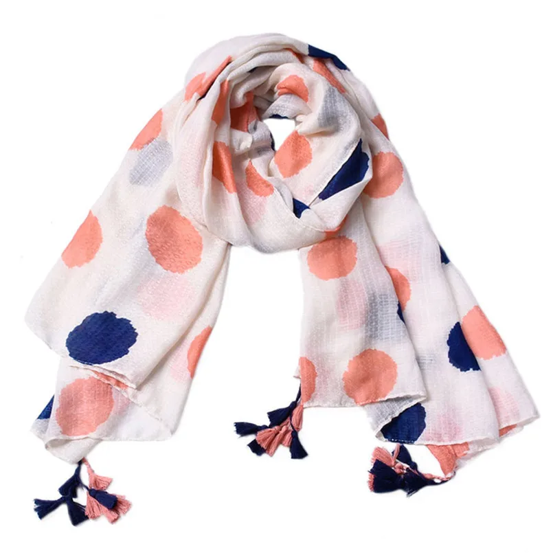  Lady Scarf Shawl Checked Dot Tartan Wrap Neck Stole Pashmina Soft Tassel Scarf women's scarves hand