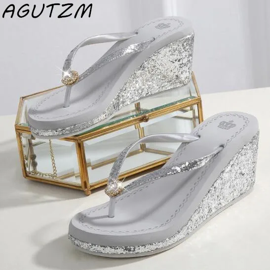 bling platform sandals
