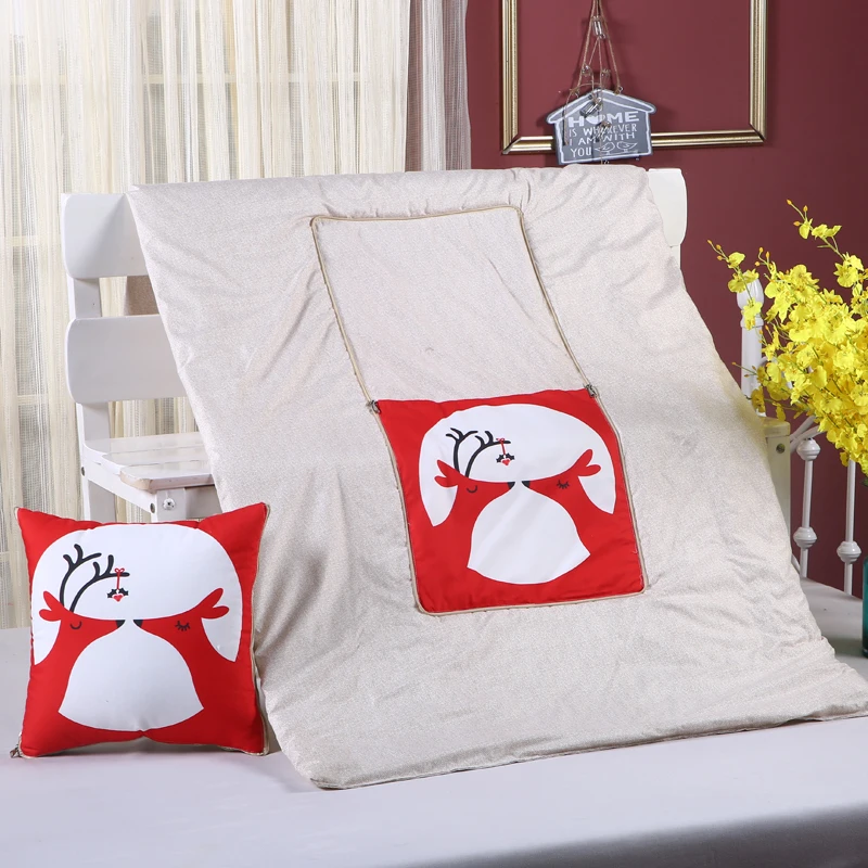 

Cushion Blanket cushion dual purpose pillow multi-functio blanket carton child adult printed sofa bed home car Dec FG655