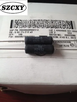 

Original brand new RS00550R00FE12 Wire wound resistor 5w 50ohms 1% 50ohm RS-5 50R 1% Size 7.5 * 24