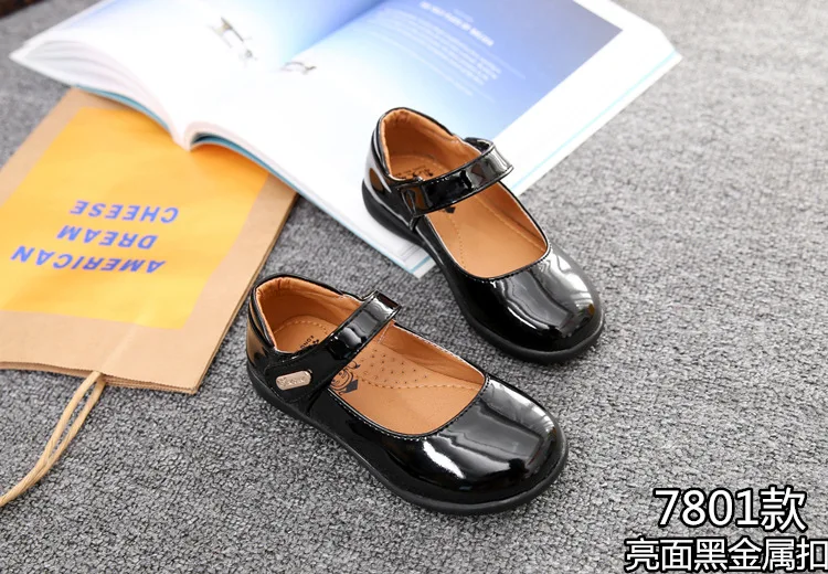 Sapatos de Couro Criança Meninas Princesa Crianças Pequenas Bowite Flats Grande Party Girls Estudantes Formais Sapatos Único pu 10 Mamãe e Bebê
